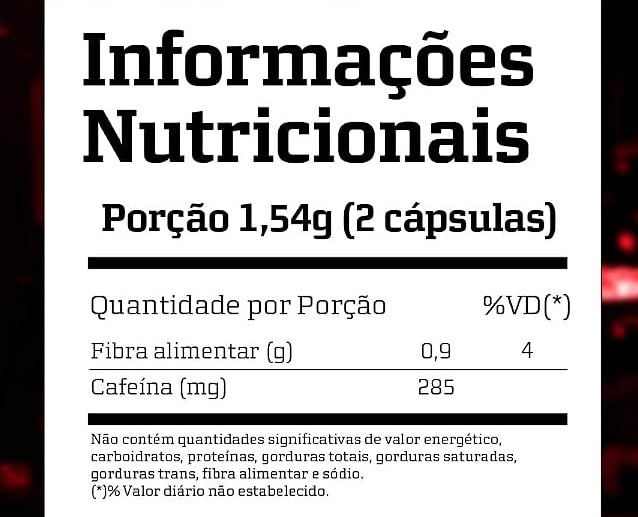 Termogênico Integralmédica - tabela